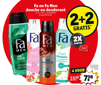 Kruidvat Fa en Fa Men Douche en Deodorant aanbieding