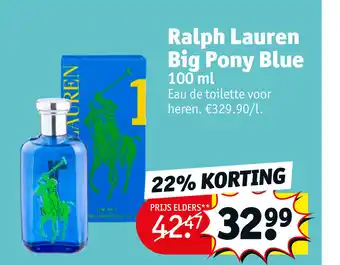 Kruidvat Ralph Lauren Big Pony Blue 100ml aanbieding