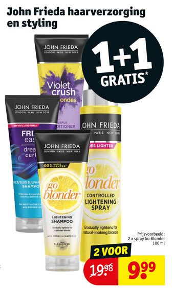Kruidvat John Frieda Haarverzorging En Styling aanbieding