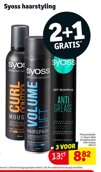 Kruidvat Syoss Haarstyling aanbieding