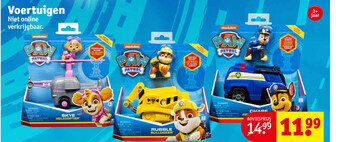 Kruidvat Paw Patrol Voertuigen aanbieding