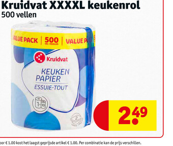 Kruidvat XXXXL Keukenrol 500 Vellen