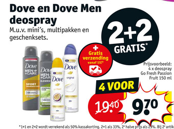 Kruidvat Dove en Dove Men Deospray aanbieding