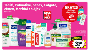 Kruidvat Tahiti, Palmolive, Sanex, Colgate, Elmex, Meridol en Ajax aanbieding