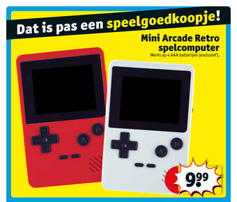 Kruidvat Mini Arcade Retro Spelcomputer aanbieding
