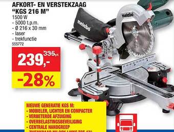 Hubo Afkort- En Verstekzaag aanbieding