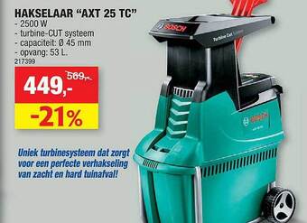 Hubo Hakselaar aanbieding
