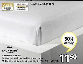 Jysk Satijnen Laken aanbieding