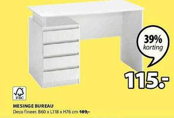 Jysk Mesinge Bureau aanbieding