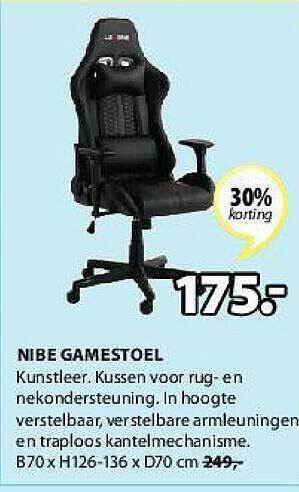 Jysk Nibe Gamestoel aanbieding
