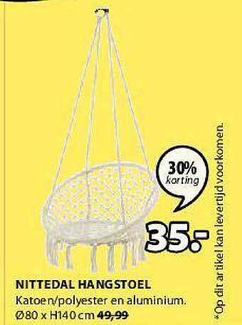 Jysk Nittedal Hangstoel aanbieding
