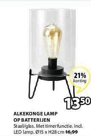 Jysk Alkekonge Lamp Op Batterijen aanbieding