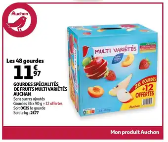 Auchan Gourdes Spécialités De Fruits Multi Variétés Auchan aanbieding