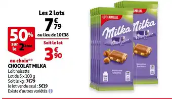 Auchan Chocolat Milka aanbieding