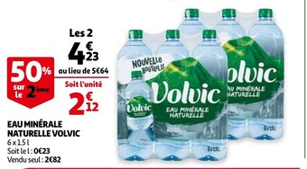 Auchan Eau Minérale Naturelle Volvic aanbieding