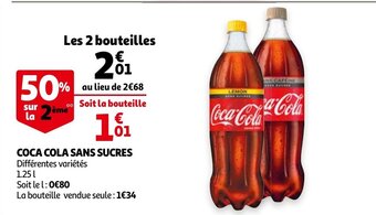 Auchan Coca Cola Sans Sucres aanbieding