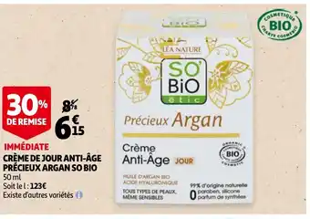 Crème De Jour Anti-Âge Précieux Argan So Bio