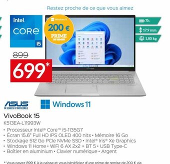 Selexion Asus VivoBook 15 K513EA-L11993W aanbieding