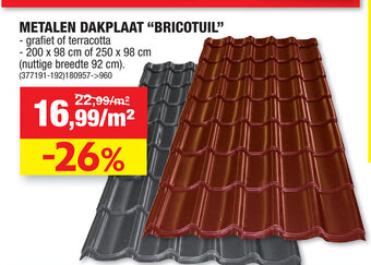 Hubo Metalen Dakplaat "Bricotuil" aanbieding