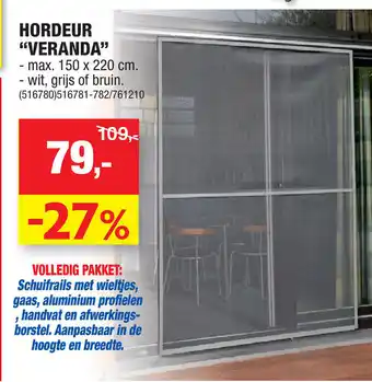 Hubo Hordeur "Veranda" 150x220 cm aanbieding