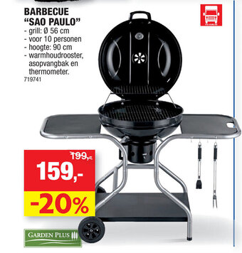Hubo Garden Plus Barbecue "Sao Paulo" aanbieding
