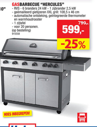 Hubo Gasbarbecue "Hercules" aanbieding