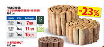 Hubo Rolborder In Geimpregneerd Grenen 20 cm aanbieding