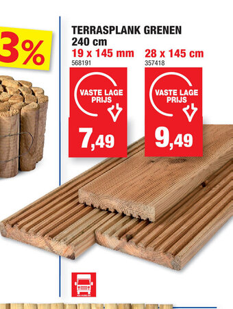 Hubo Terrasplank Grenen aanbieding