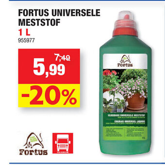 Hubo Fortus Universele Meststof 1 L aanbieding