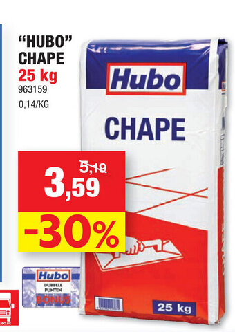 Hubo Chape 25 Kg aanbieding