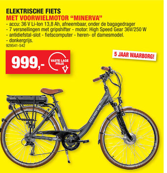 Hubo Elektrische Fiets Met Voorwielmotor "Minerva" aanbieding