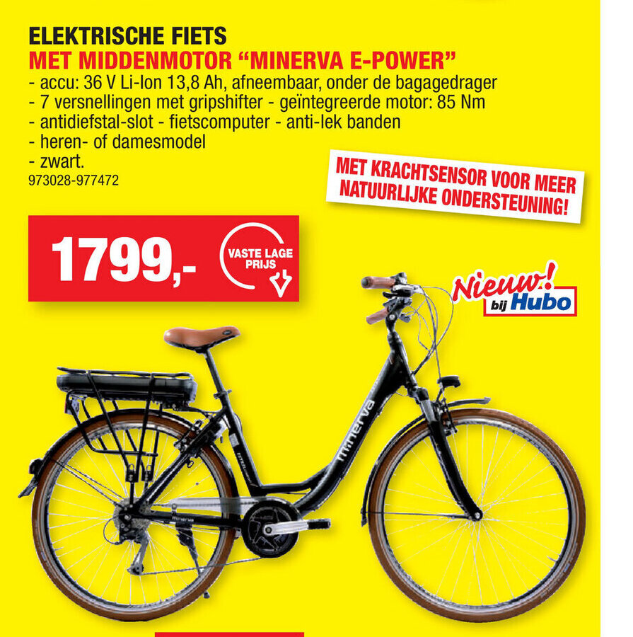 Elektrische Fiets Met Middenmotor "Minerva EPower" promotie bij Hubo