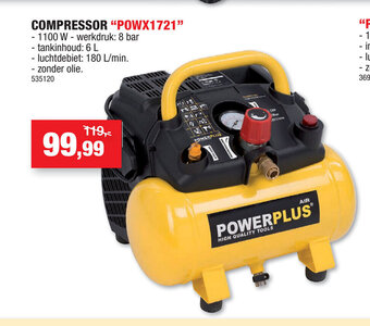 Hubo Powerplus Compressor "POWX1721" aanbieding