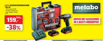 Hubo Metabo Accu Schroefboormachine "BS18" aanbieding