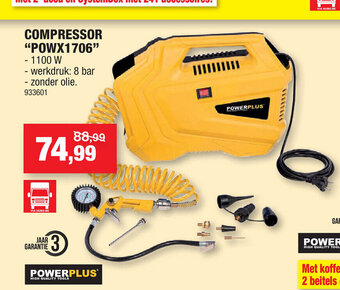 Hubo Powerplus Compressor "POWX1706" aanbieding