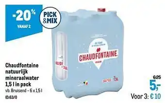 Chaudfontaine natuurlijk mineraalwater bruisend 1,5 in pack