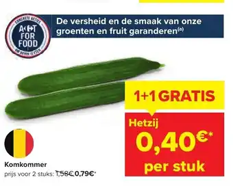 Carrefour Market Komkommer per stuk aanbieding