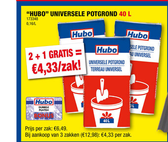 Hubo "Hubo" Universele Potgrond 40L aanbieding