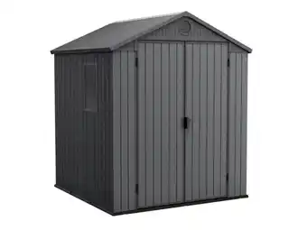 Hubo Keter Darwin 66 tuinhuis 190x183x221 cm kunststof grijs aanbieding