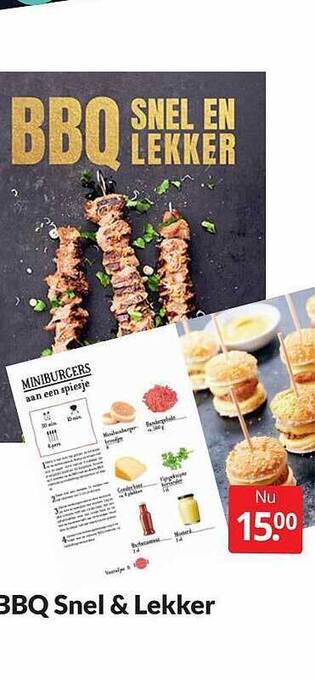 Boekenvoordeel Bbq Snel & Lekker aanbieding