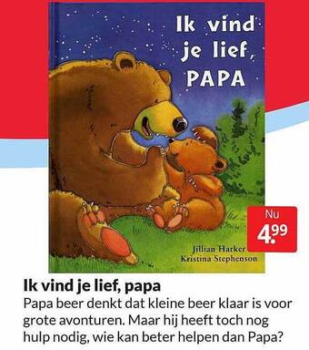 Boekenvoordeel Ik Vind Je Lief Papa aanbieding