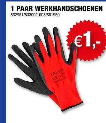 Hubo 1 Paar Werkhandschoenen aanbieding