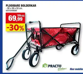 Hubo Plooibare Bolderkar Practo aanbieding