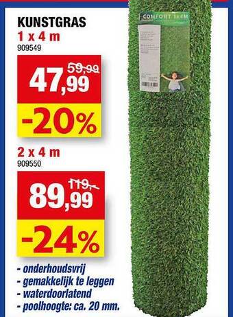 Hubo Kunstgras aanbieding