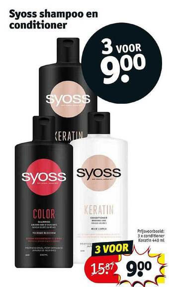 Kruidvat Syoss Shampoo En Conditioner aanbieding