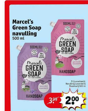 Kruidvat Marcel's Green Soap Navulling aanbieding