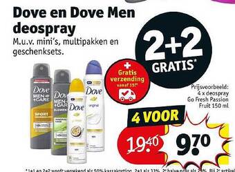 Kruidvat Dove En Dove Men Deospray aanbieding