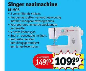 Kruidvat Singer Naaimachine M1505 aanbieding