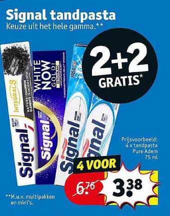 Kruidvat Signal Tandpasta aanbieding