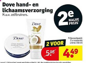 Kruidvat Dove Hand- En Lichaamsverzorging aanbieding